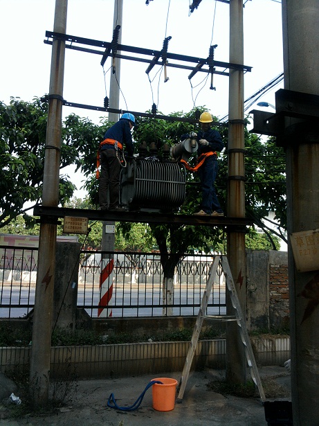 变压器维修施工现场